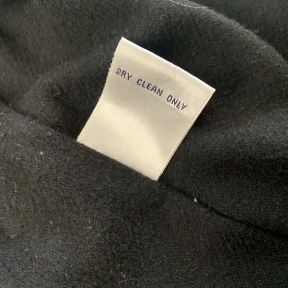 Anne Klein II Trench Coat Womens 10 Dark Brown/Black Long Wool Body Suede Collar - Picture 3 of 13